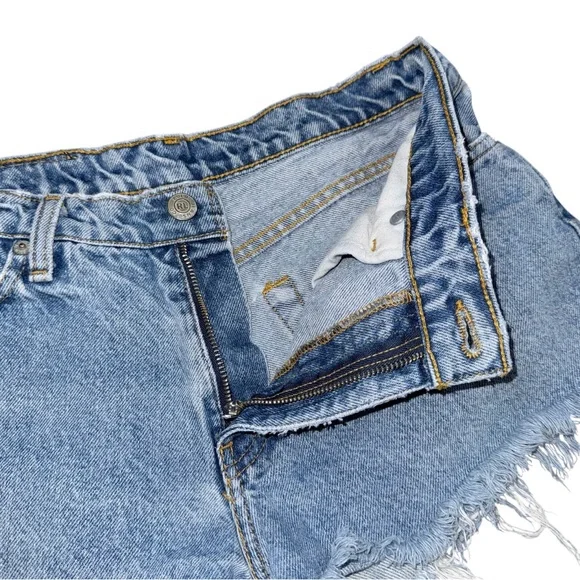 VTG Polo Ralph Lauren Distressed Denim Cutoff Shorts Sz 28 Frayed Boho Festival - Picture 6 of 7